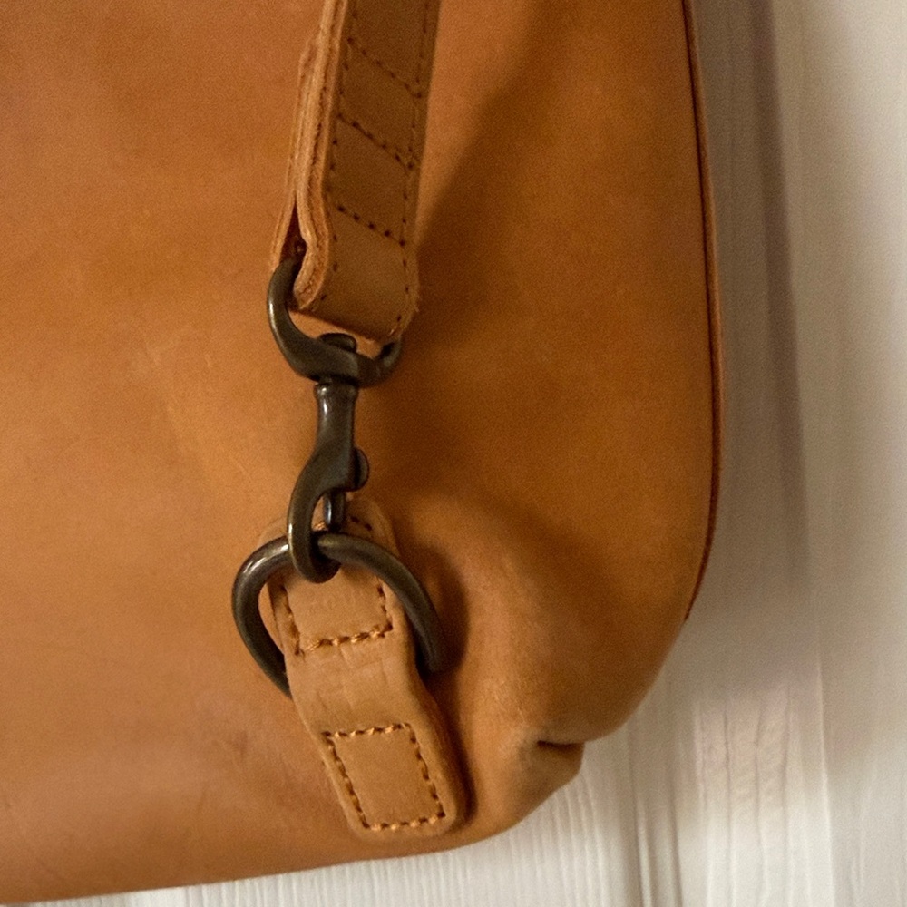 Able Leather Convertible Backpack Tote in Cognac Brown - Picture 4 of 9